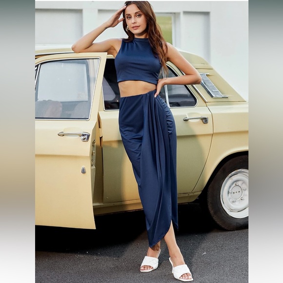 NWOT Size Large Zaful Sleeveless Two Piece Outfit - Picture 1 of 7